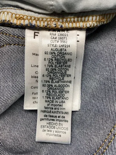 Pre-owned Frame Flared Jeans In Blue