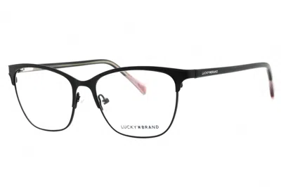 Lucky Brand Ladies Black Rectangular Eyeglass Frames D114 In Black