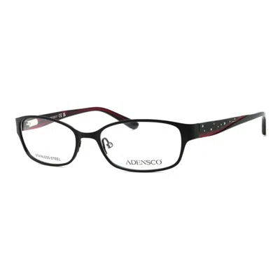 Adensco Ladies Black Rectangular Eyeglass Frames Ad207 In Black