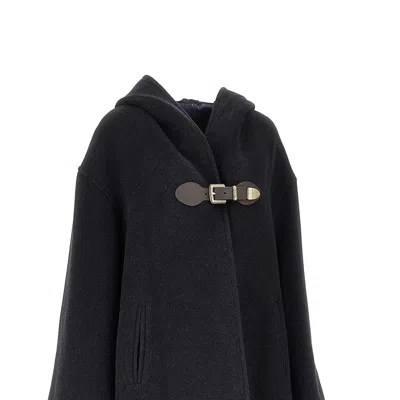 Etro Wool-blend Oversized Coat In Black