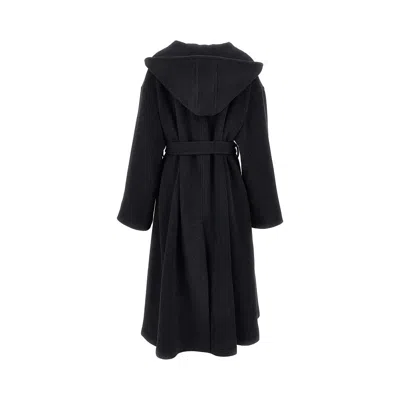 Etro Wool-blend Oversized Coat In Black