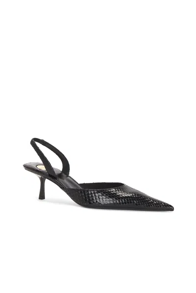 Saint Laurent Marida Python Slingback Pump In Black