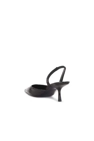 Saint Laurent Marida Python Slingback Pump In Black
