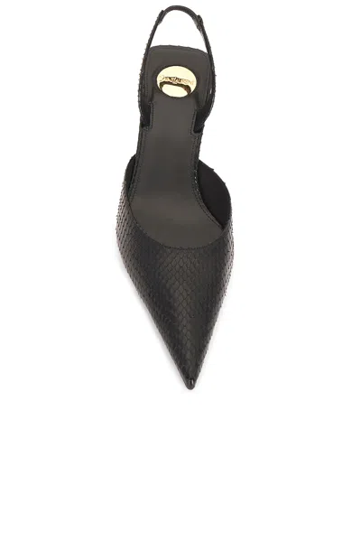 Saint Laurent Marida Python Slingback Pump In Black