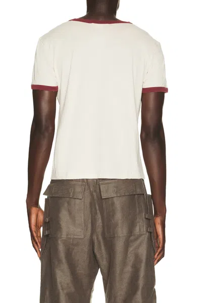 Acne Studios Eram College Logo Ringer Graphic T-shirt In Neutral