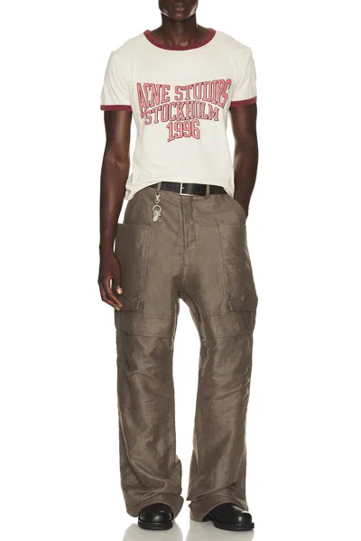 Acne Studios Eram College Logo Ringer Graphic T-shirt In Neutral