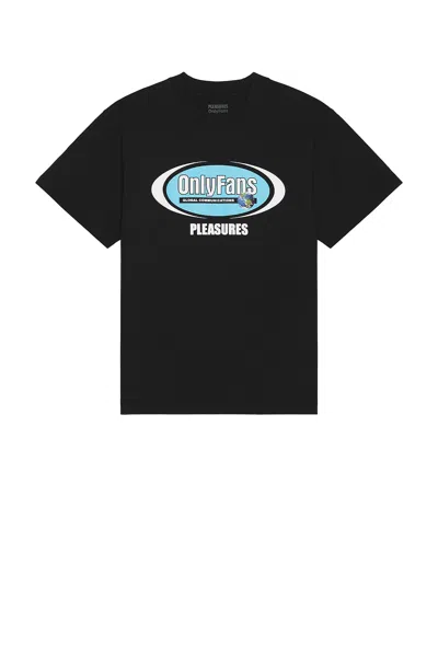 Pleasures X Onlyfans Communications T-shirt In Black