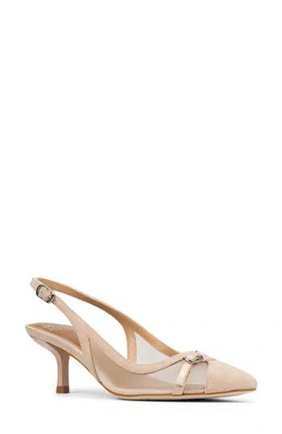 Donald Pliner Slingback Kitten Heel Pump In Neutral