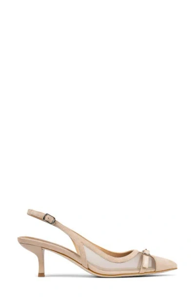 Donald Pliner Slingback Kitten Heel Pump In Neutral