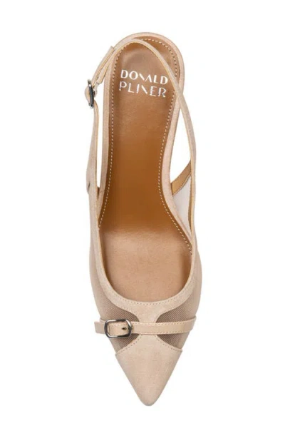 Donald Pliner Slingback Kitten Heel Pump In Neutral
