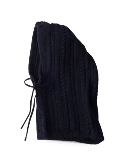 Prada Wool Balaclava In Blue