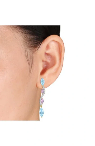 Delmar Drop Earrings In Blue Multi