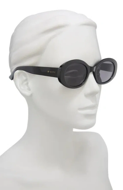 Diff Delaney 52mm Oval Sunglasses In Black Grey
