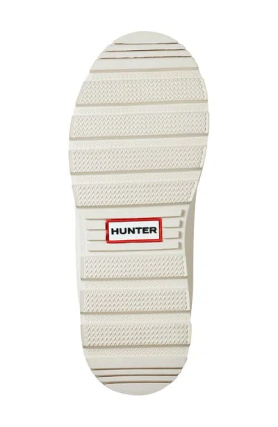 Hunter Askern Waterproof Suede Platform Bootie In White