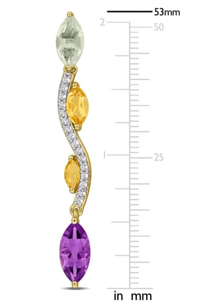 Delmar Drop Earrings In Multi/ Amethyst