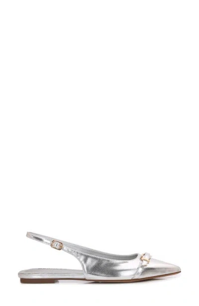 Berness Chantal Pointed Toe Slingback Flat In Yellow