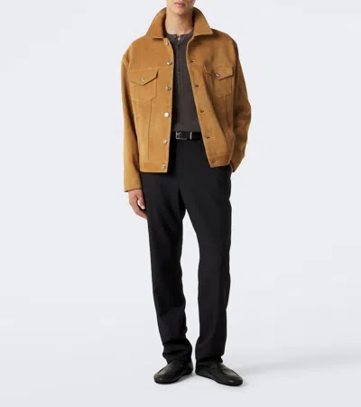 Arma Karis Suede Jacket In Ocre