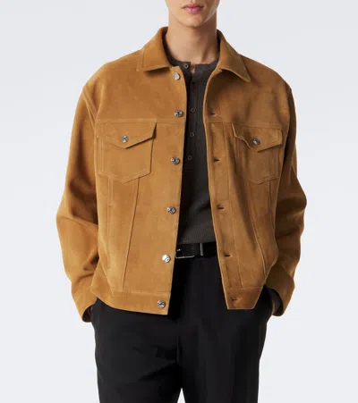 Arma Karis Suede Jacket In Ocre