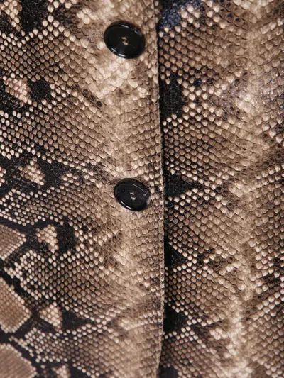 Ermanno Firenze Snake-print Single-breasted Blazer In Multi