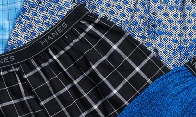 Hanes 4-pack Assorted Woven Boxers In Multi