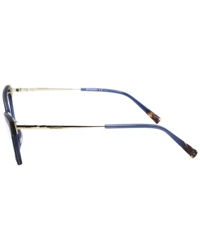 Missoni Ladies Blue Rectangular Eyeglass Frames Mis-0045-pjp In Blue
