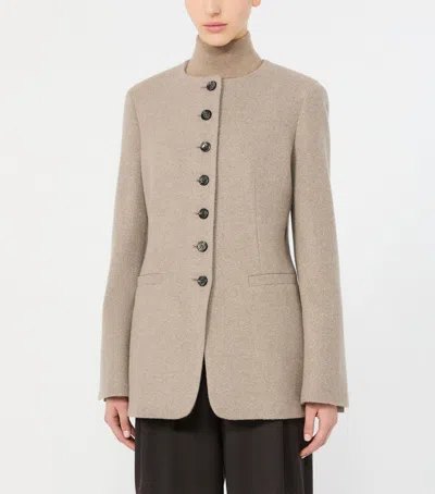 Max Mara Mxmfalla Cashmere Jacket In Beige