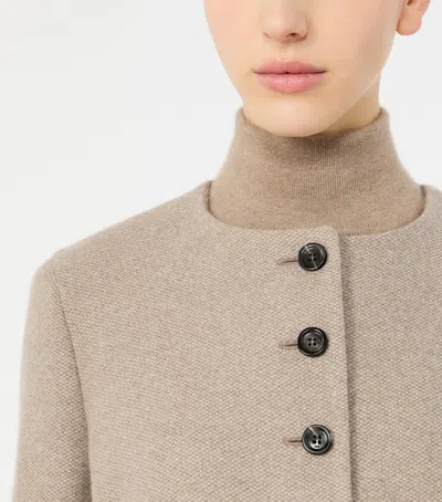 Max Mara Mxmfalla Cashmere Jacket In Beige
