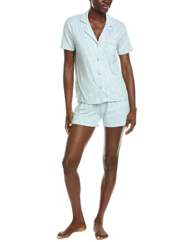 Splendid 2pc Notch Top & Boxer Set In Green