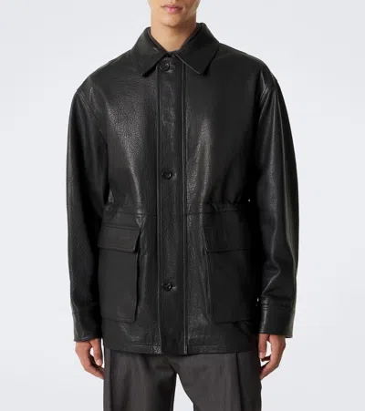 Arma Mavis Leather Jacket In Black