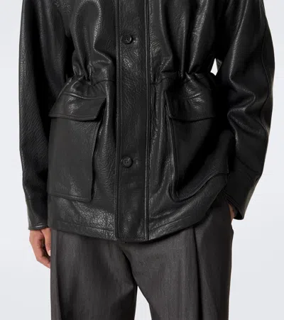 Arma Mavis Leather Jacket In Black