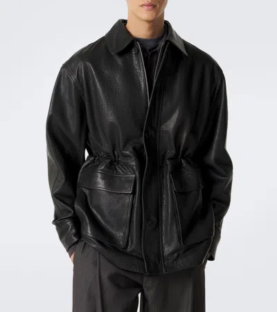 Arma Mavis Leather Jacket In Black