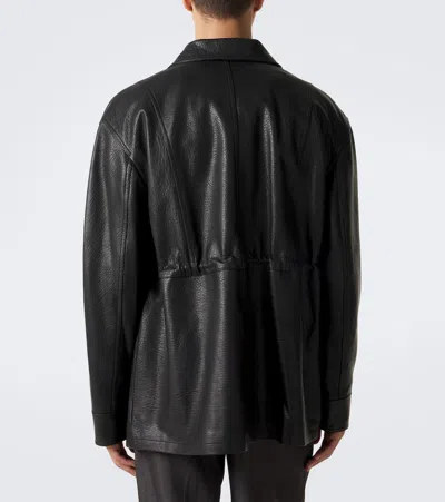 Arma Mavis Leather Jacket In Black