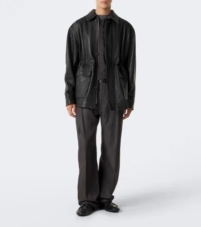 Arma Mavis Leather Jacket In Black