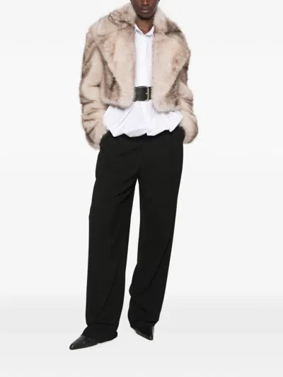 Sportmax Pinstripe-pattern Jacket In Neutral