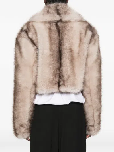 Sportmax Pinstripe-pattern Jacket In Neutral