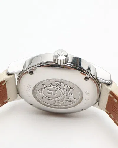 Pre-owned Hermes Hermès Nomade 28mm Automatic Watch In White