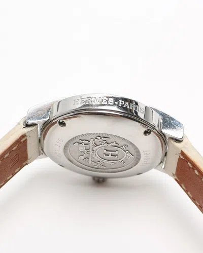 Pre-owned Hermes Hermès Nomade 28mm Automatic Watch In White