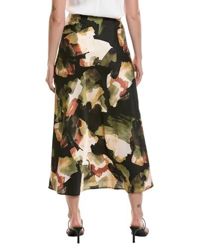 Anne Klein Petite Pull-on Bias Flared Skirt In Multi