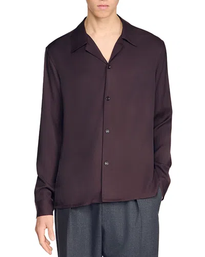 Sandro Floaty Shirt In Brown