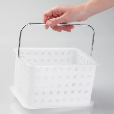Idesign Small Stackable Shower Basket In White