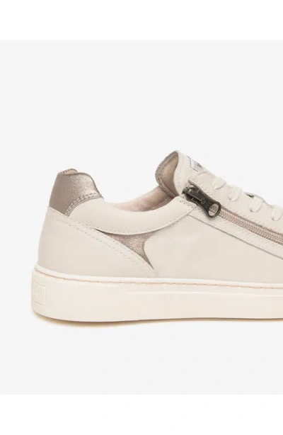 Nerogiardini Low Top Side Zip Sneaker In Neutral
