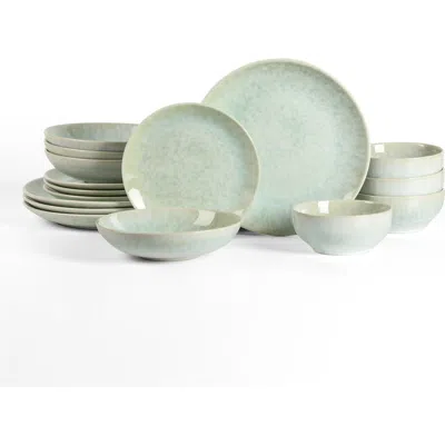Stone Lain Riley 16pc Dinnerware Set In Green