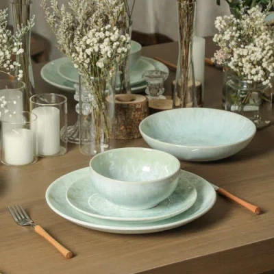 Stone Lain Riley 16pc Dinnerware Set In Green