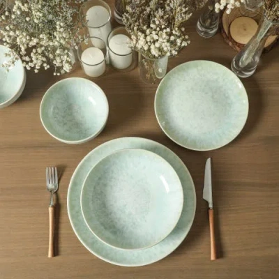 Stone Lain Riley 16pc Dinnerware Set In Green