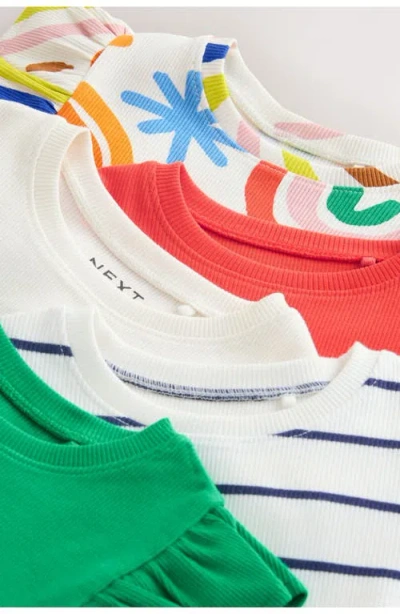 Next Kids' 5-pack Assorted Frill Tops In Multi