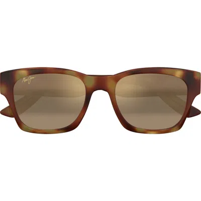 Maui Jim Valley Isle 59mm Polarizedplus2® Rectangular Sunglasses In Brown