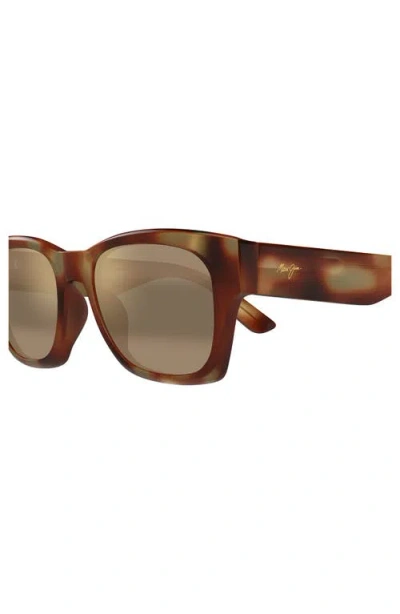 Maui Jim Valley Isle 59mm Polarizedplus2® Rectangular Sunglasses In Brown