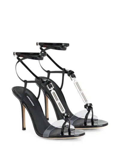 Dsquared2 시크 나이트 힐 샌들 In Black