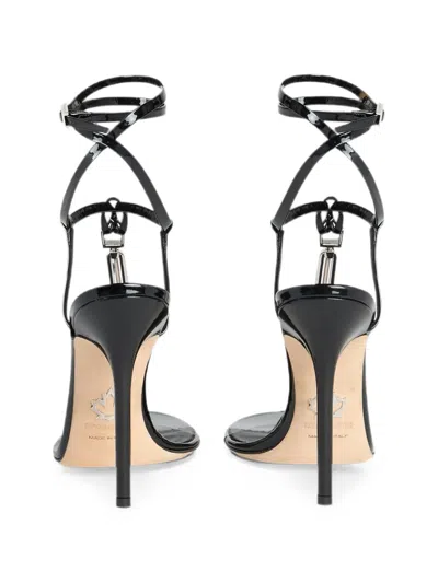 Dsquared2 시크 나이트 힐 샌들 In Black