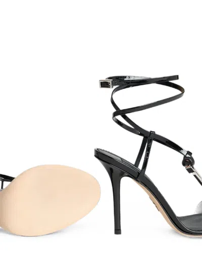 Dsquared2 시크 나이트 힐 샌들 In Black